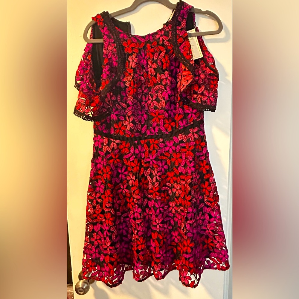 Shoshana multi fuchsia floral dress